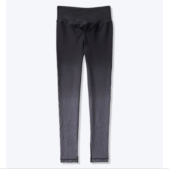 Pink SPORT by Victorias Secret Ombré  Black Gray Seamless Tights Leggings size S - Picture 3 of 10